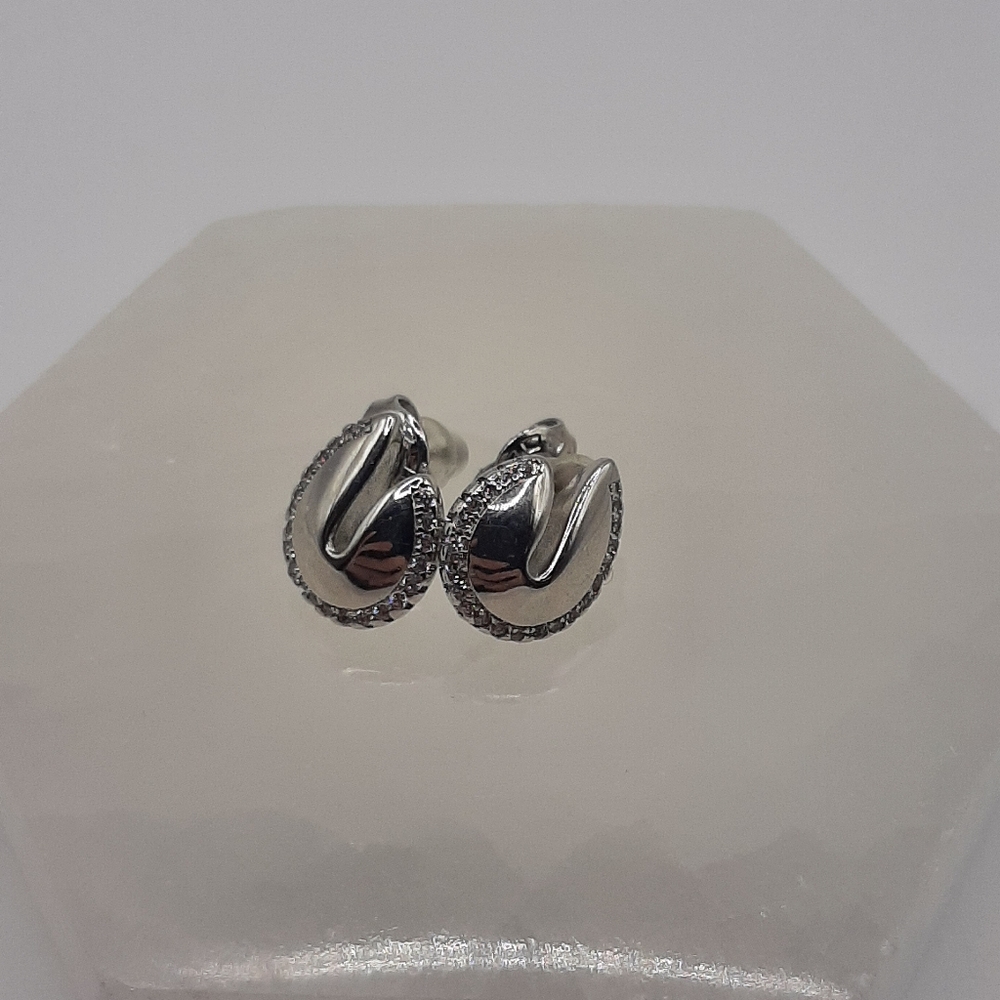 E3 Plated Silver Earrings - Fragrant Jewels